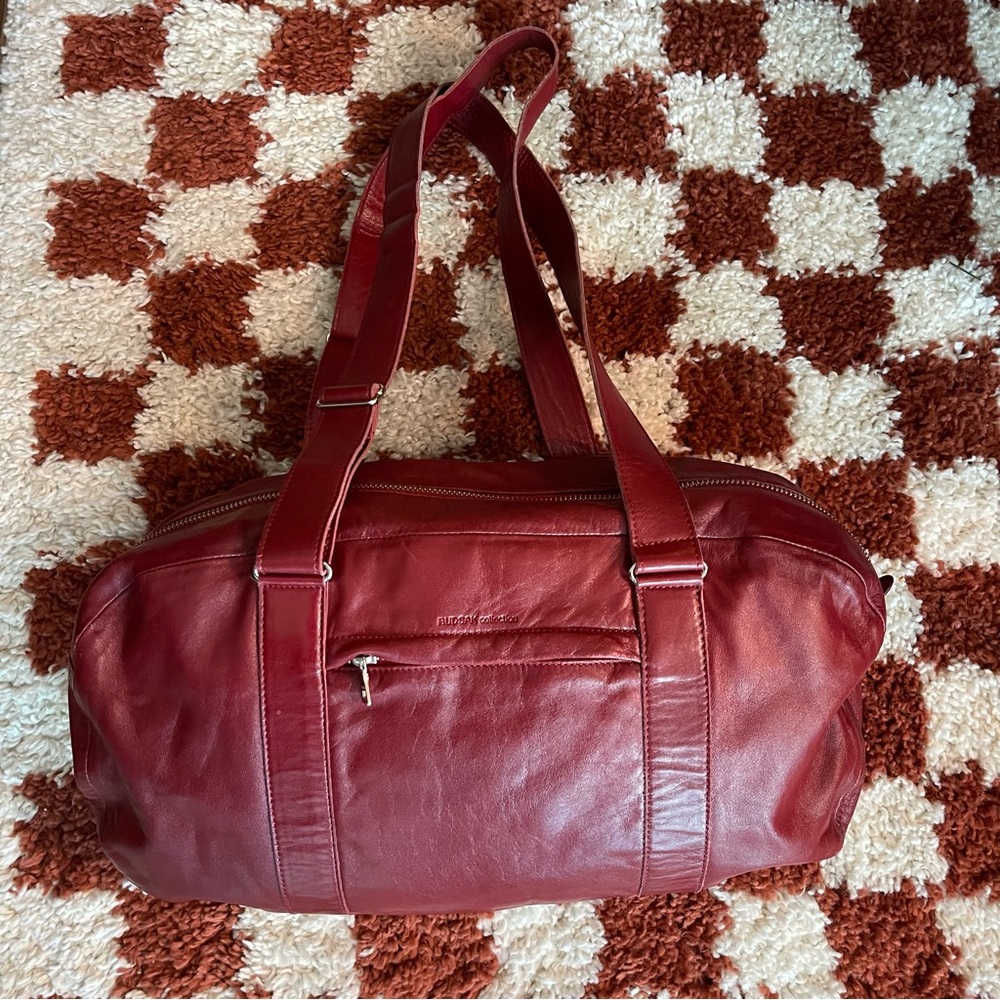 Red Rudsak leather mini duffle bag